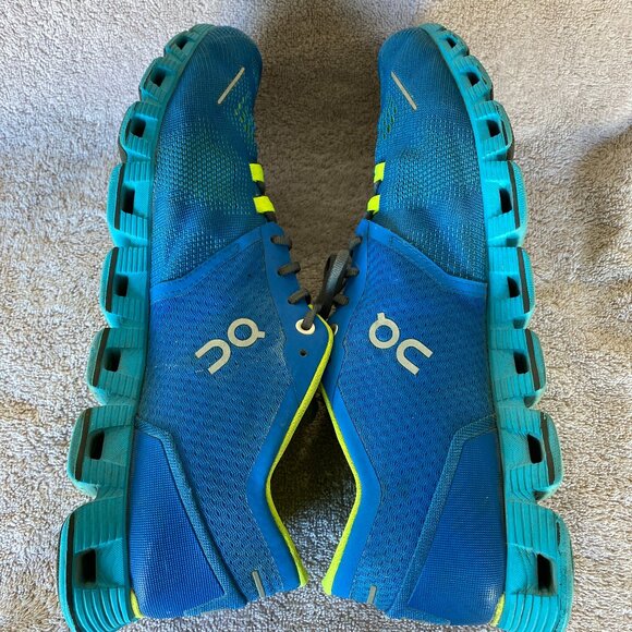 On Running Cloudflow Men’s Running Shoes – Blue/Neon Yellow (Size 10 US / 44 EU) - Picture 6 of 7
